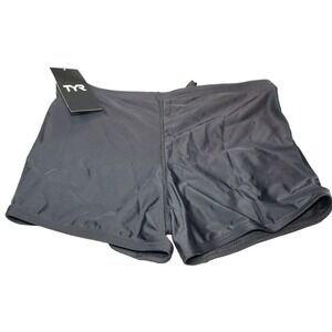 NWT TYR Male Square Leg Swimsuit Black Size 30 (S) Endurance Swimwear Trunks